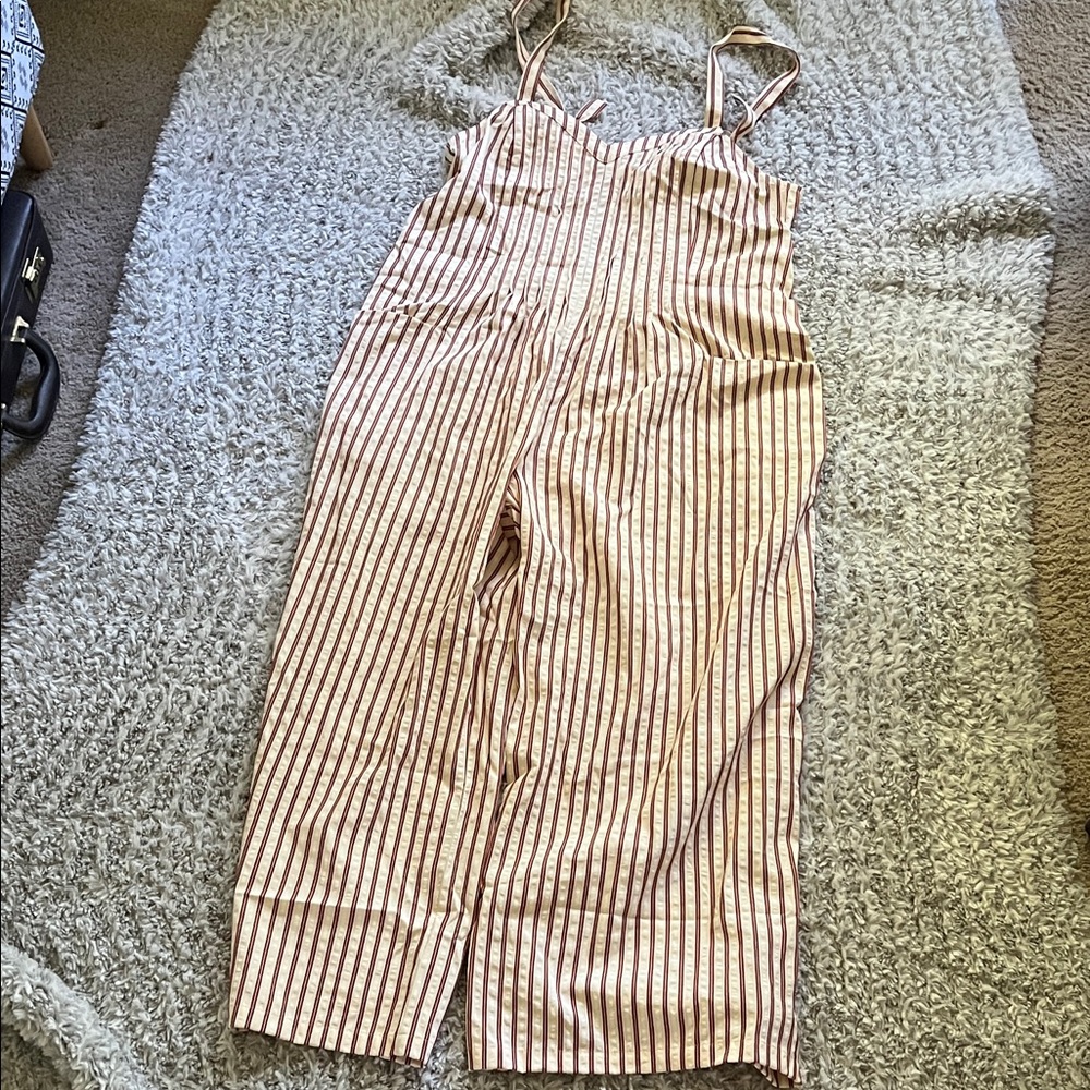Cupshe Red and White Striped Jumpsuit - Picture 3 of 5